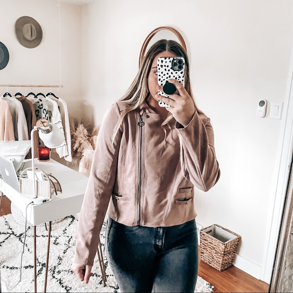 Haute monde mauve moto jacket